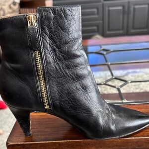 Nine West Black Leather Ankle Boots